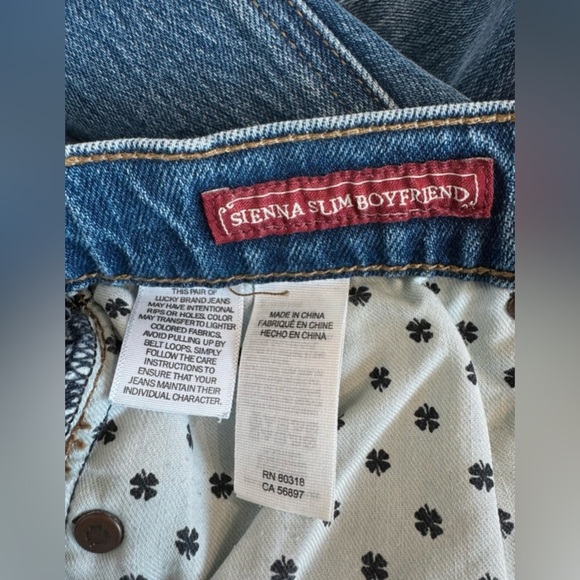 Lucky Brand Sienna Slim Boyfriend Distressed Jeans - Size 0/25 - Picture 7 of 7